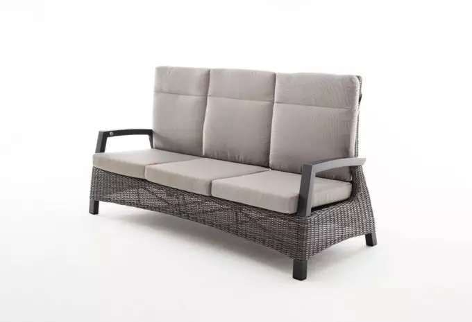 Möbel-Schau Gartenstühle Kunststoffgeflecht grau